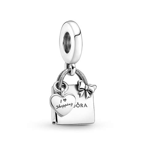 pandora bag charm fake|pandora shopping bag dangle charm.